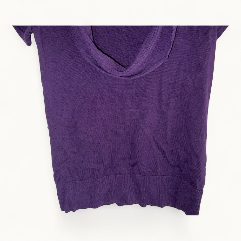AB Studio Purple Cowl Neck Sweater Top – Women’s Medium - Picture 5 of 6